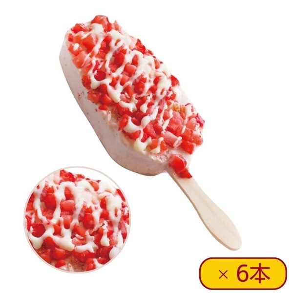 リッチ果実バー いちごミルク ６本入 冷凍【送料無料※一部地域は除く】